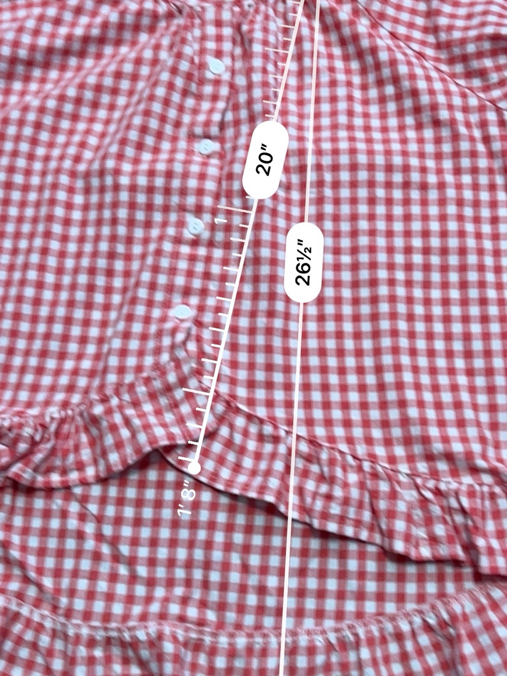 Amazon Red Gingham Ruffle Pajama Set - Picture 11 of 11